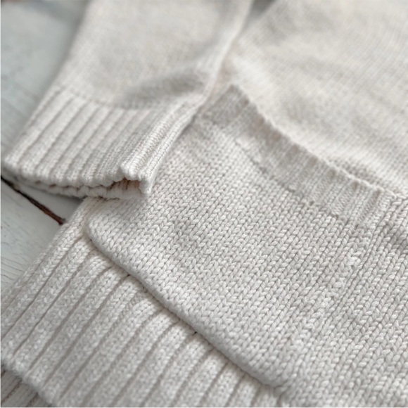 Jenni Kayne Cody Button Up Knit LARGE Cardigan Sweater Ivory Cream Long Sleeve - Picture 7 of 12